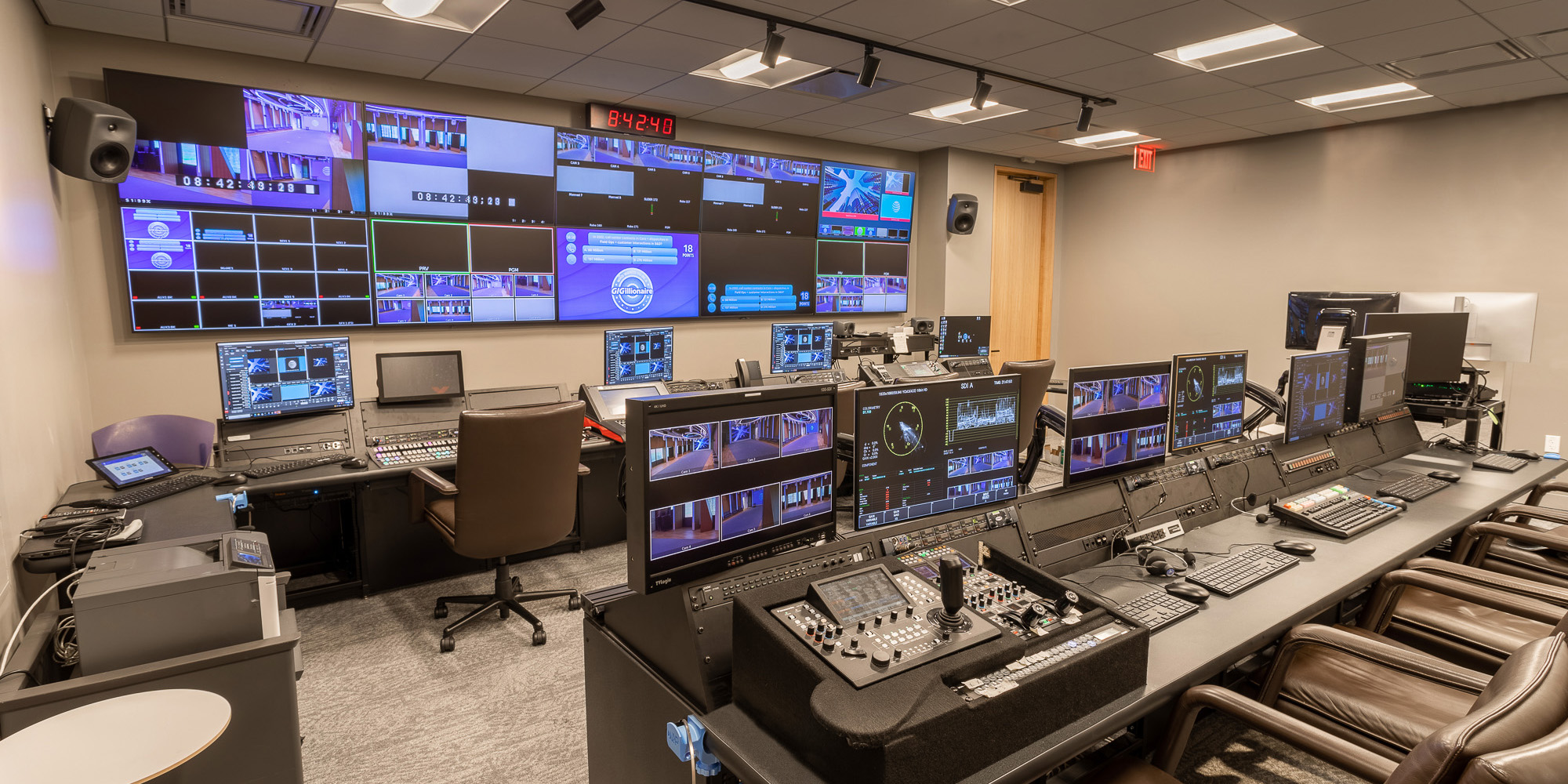 ATT Headquarters 37th floor AV technology installation with modern digital signage and conference systems