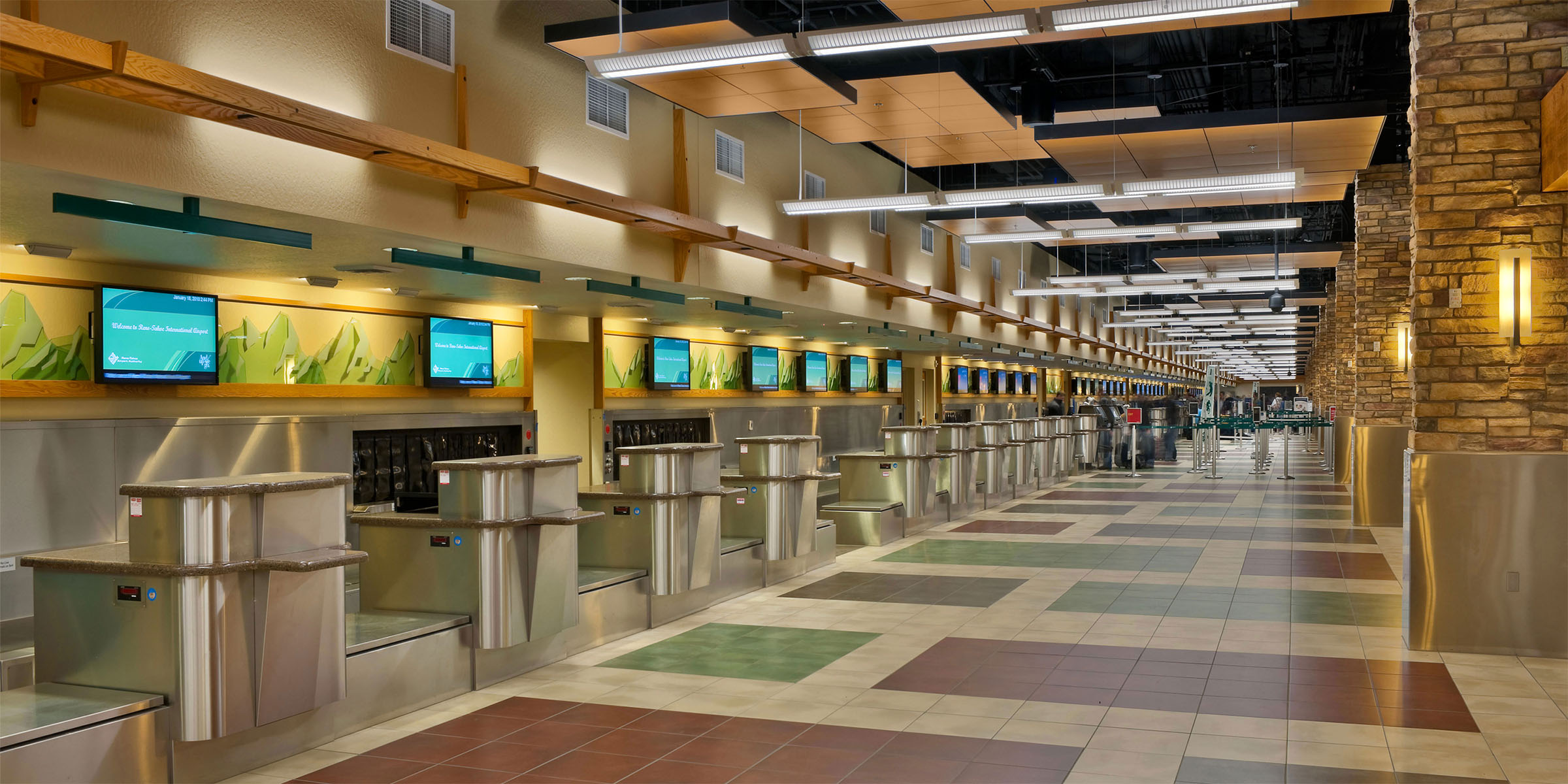Modern digital signage display in commercial setting showcasing Ford AV technology solutions